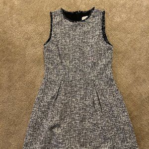 LOFT Shimmer Sleeveless Tweed Dress w/pockets - Size 0